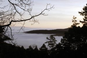 Blick Richtung Suedost vom Gipfel der Kalmit über Wolkendecke