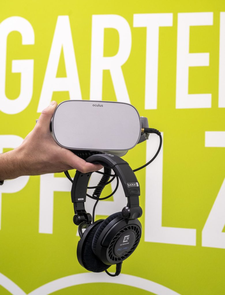 VR-Brille in Großaufnahme