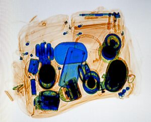 Röntgenbild der Fototasche