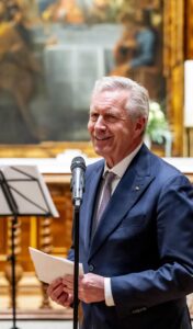 Bundespräsident a.D. Christian Wulff spricht als Schirmherr des Bildungsprogramms und des Konzerts ein Grusswort