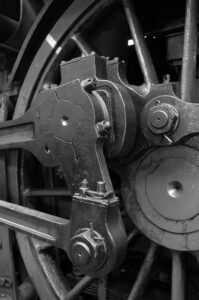 Nahaufnahme Eisenbahnrad